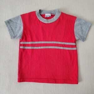 Vintage Red/Gray Striped Tee 3t/4t